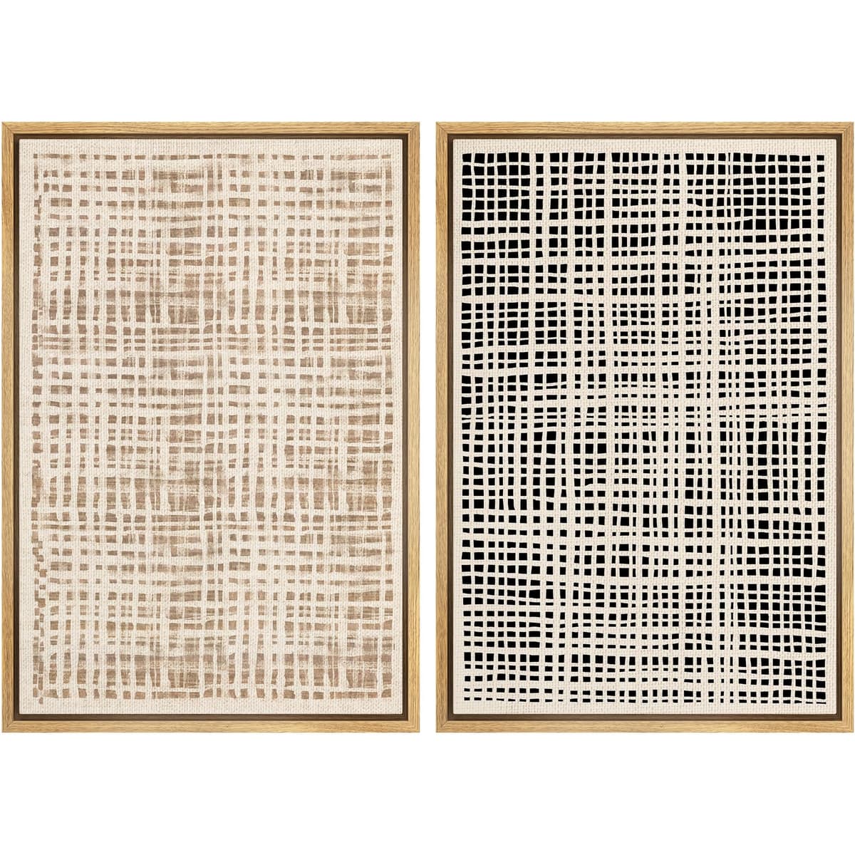 SIGNWIN Framed Canvas Print Wall Art Abstract Wave Pattern Modern Art Minimalist Neutral Decor for Living Room, Bedroom, Office - 16"x24"x2 Natural — view 69