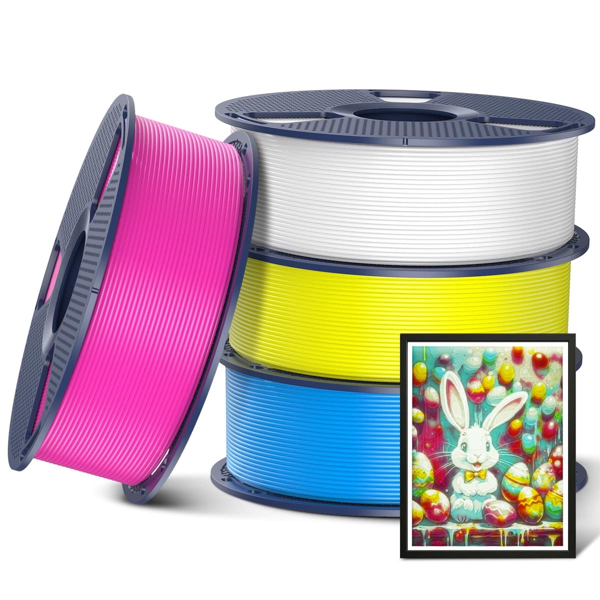 SUNLU Pack de 16 Colores Filamento PLA Plus, Filamento PLA+ Multicolor para Impresoras 3D 1.75mm, Embalado al Vacío Individualmente, 0.25kg/Bobina, Total 4kg, 16 Bobinas​ — view 43