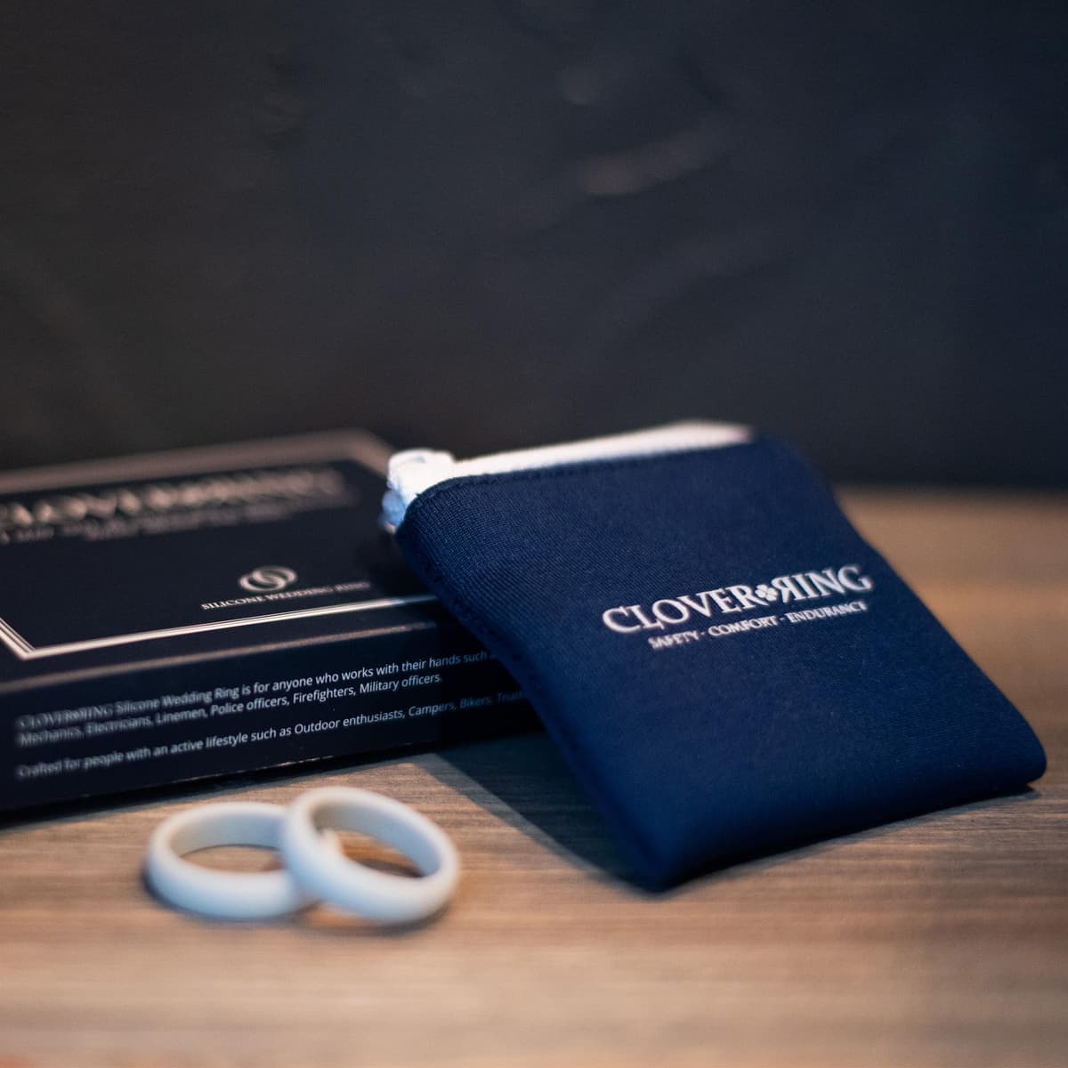 Cloverring Silicone Wedding Ring & Gift Pouch - Fitness or Workplace Safety Band — view 8