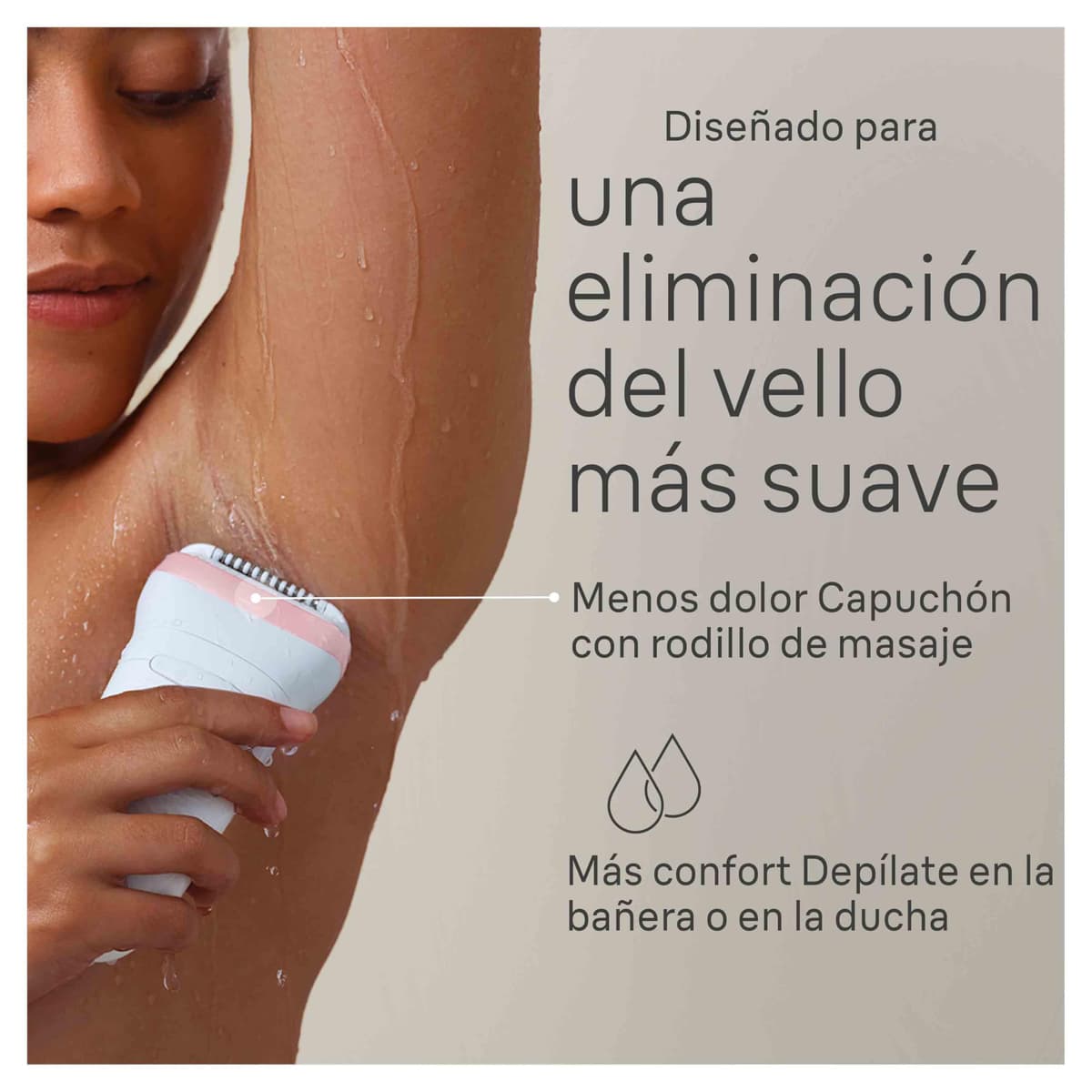 Braun Silk-épil 7, Depiladora Eléctrica Mujer para Una Eliminación del Vello Fácil, Resistente al Agua, con Cabezal de Rasuradora, Piel Suave Duradera, 7-030, Blanco/Flamenco — view 4