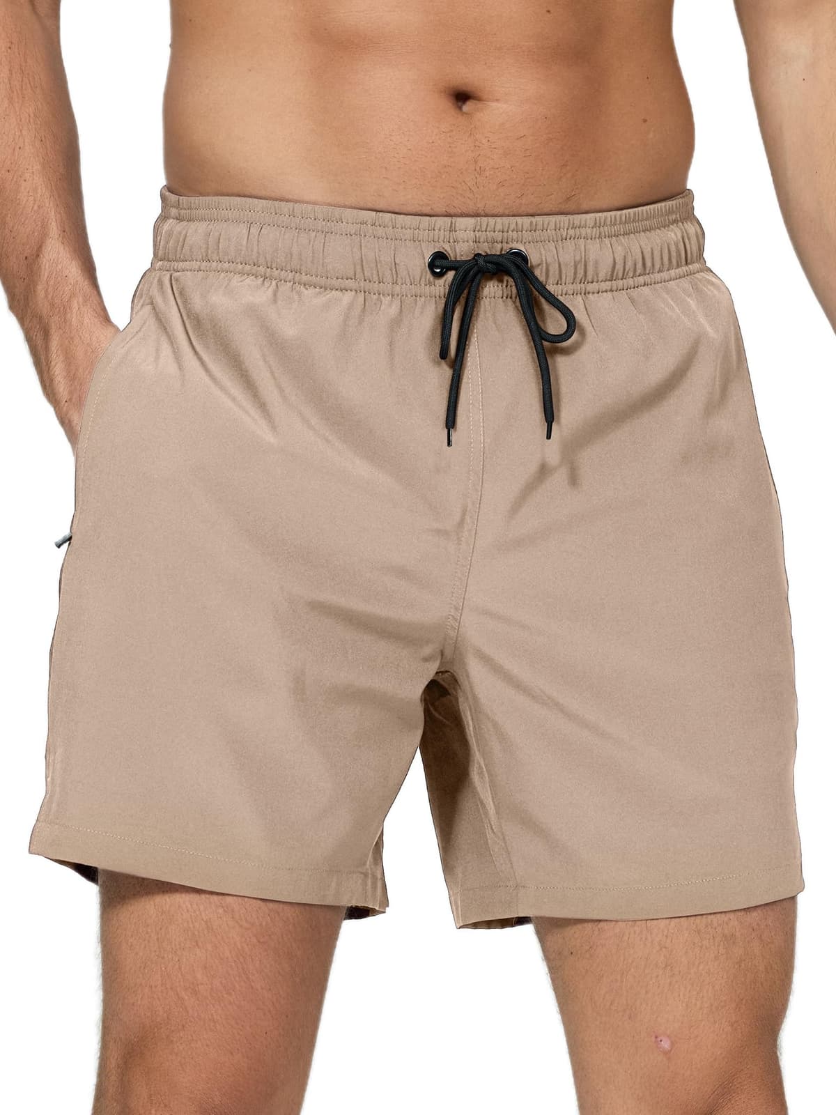 Bañador Hombre 2 en 1 Bañador de Secado Rápido con Forro de Malla y Cordón de Ajuste para Playa Bañador Casual Impermeable para Piscina Verano — view 22