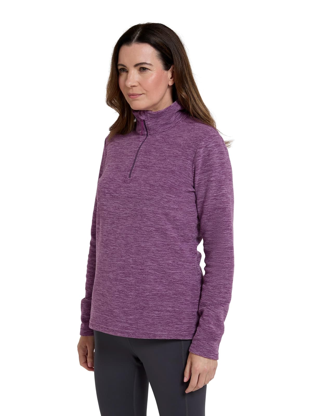 Mountain Warehouse Camber Half Zip Women's Fleece - Lightweight, Warm & Cosy Half Zip Sweatshirt - Best for Spring Summer, Camping, Outdoors, Travelling & Hiking — view 6