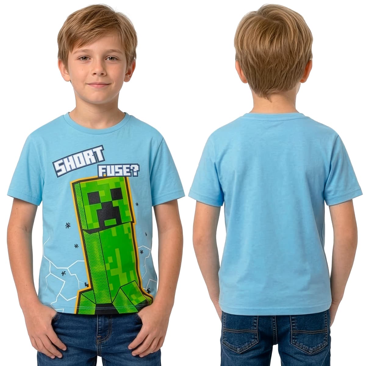 Minecraft Camisetas para Niño, Pack De 3 Camisetas Gaming para Niños, Lote De Camiseta Infantiles — view 3