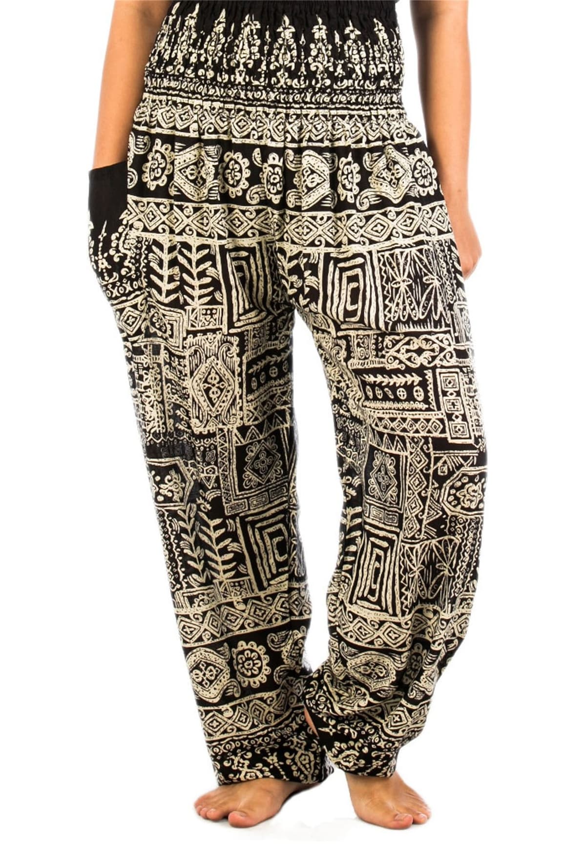 Lofbaz Harem Pants for Women Yoga Boho Hippie Clothing Womens Palazzo Bohemian Pajama Trousers Beach Indian Gypsy Genie Clothes
