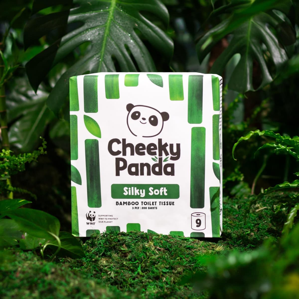 The Cheeky Panda Bamboo Toilet Paper – 9 Rolls of Toilet Paper | Plastic Free Packaging and Sustainable Toilet Tissue | 100% Compostable — view 5