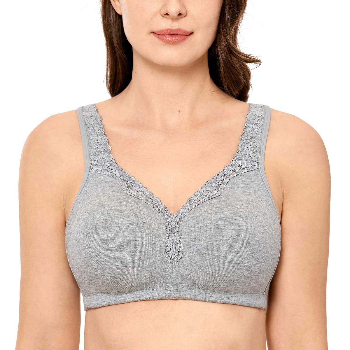 Delimira Women's Non Wired Bras Full Coverage Cotton Comfort Bra Plus Size Non Padded Soft Bras — view 13