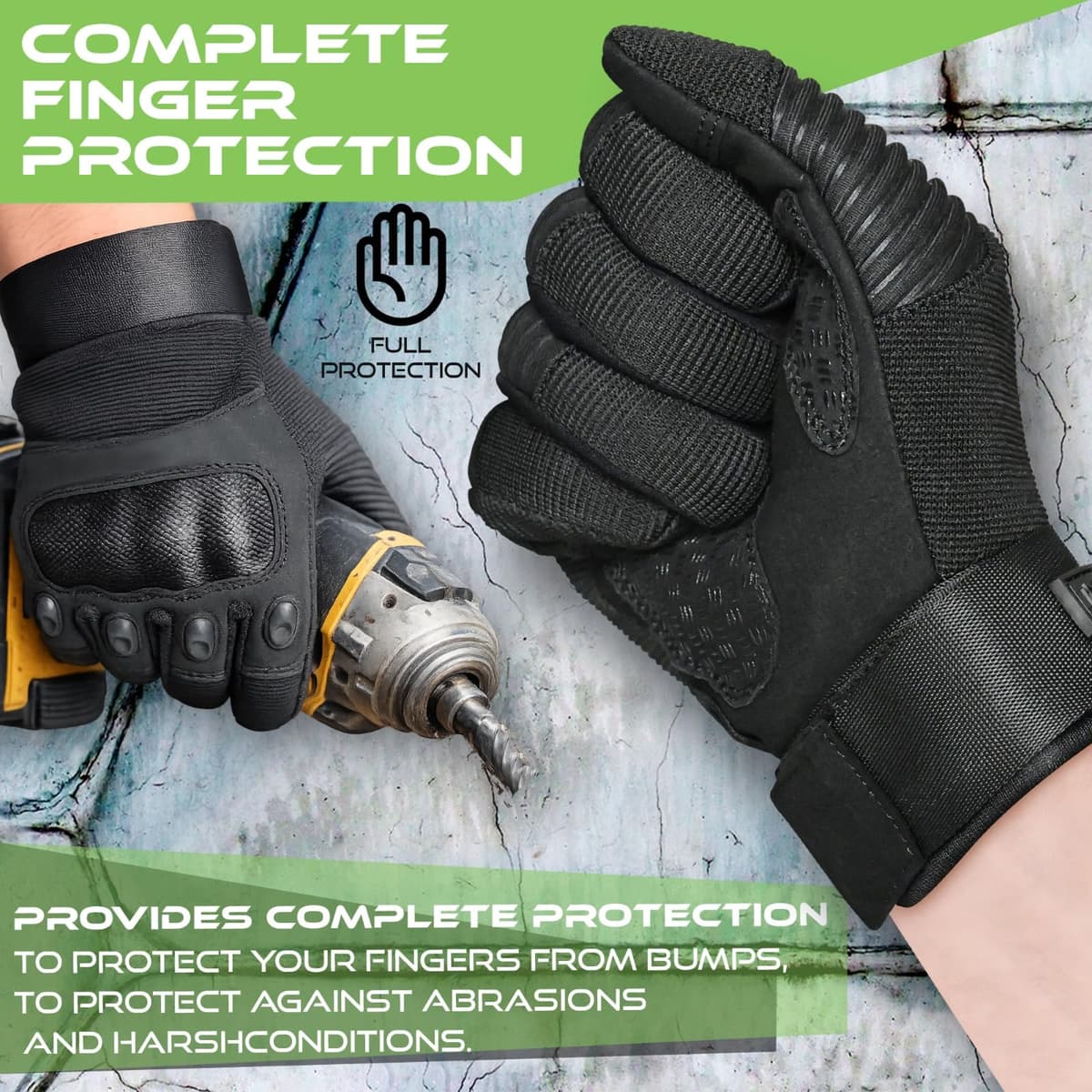 WESTWOOD FOX WFX Motorcycle Gloves for Men and Women Hard Knuckle Full Finger Touchscreen Motorbike Gloves for Bike Riding — view 3