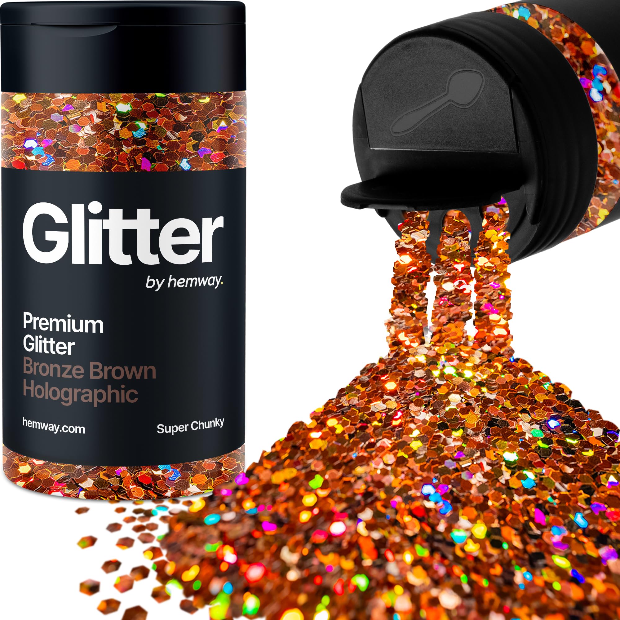 Light Rose Gold Glitter Shaker, 130g Ultrafine Glitter, Crafts 1/128" Metallic Flake Light Rose Gold Sequins, Resin & Epoxy Crafts, Decorating, Halloween, Christmas Nail, Face, Hemway — view 55