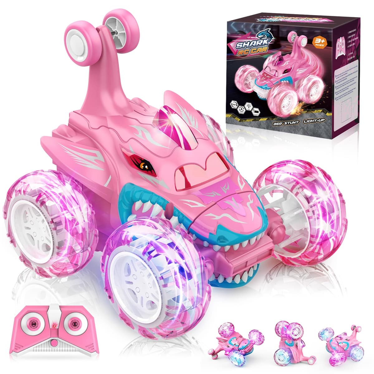 Dislocati Coche Teledirigido, 2.4GHz 4WD LED Coche RC Monster Truck, Juguetes & Regalos para Niños (Azul) — view 8