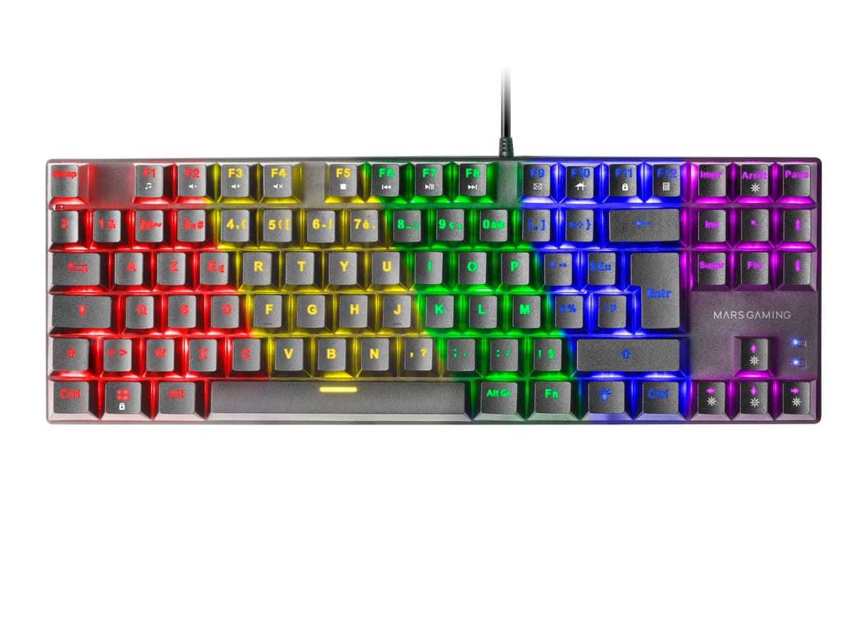 Mars Gaming MKPRO, US, Teclado Mecánico Gaming Completo, RGB Chroma, Switches Hot-Swap Mecánicos, Antighosting, Rueda de Control, Software, Multiplataforma, Switch Silent, Blanco — view 26