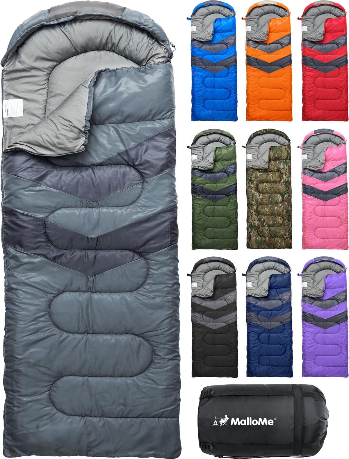 MalloMe – Saco de Dormir para Adulto, niño, Invierno, Verano, Primavera, otoño, plumón para 1 Persona, Impermeable, Bolsas de Dormir y Senderismo – Bolsa de Dormir Ultraligera, compacta para Dormir — view 26