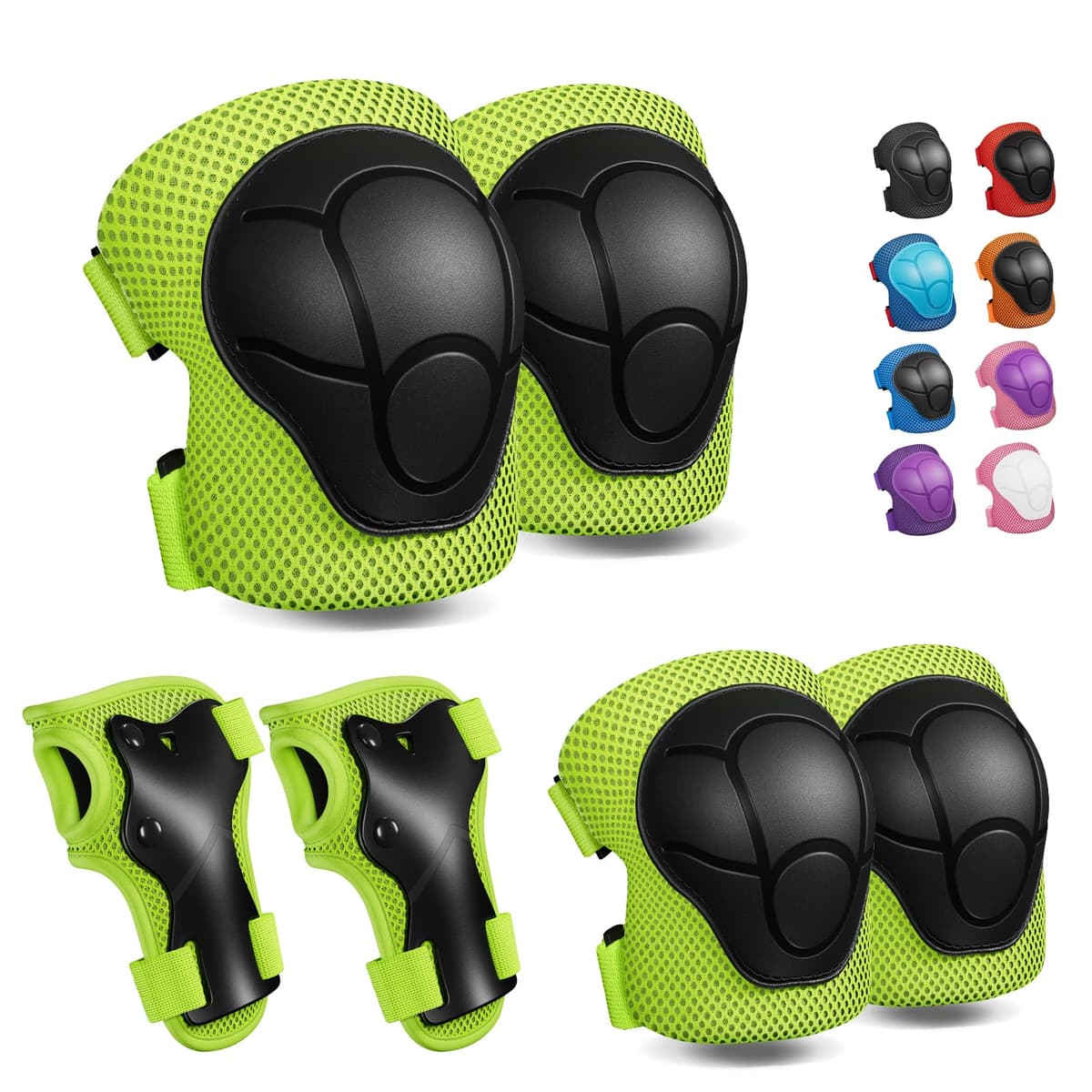 CKE Rodilleras para niños Rodilleras y Coderas Juego de Equipo de protección para niños pequeños Rodilleras Infantiles para niños/jóvenes muñequeras 3 en 1 para Ciclismo Bicicleta Patinaje Scooter — view 11