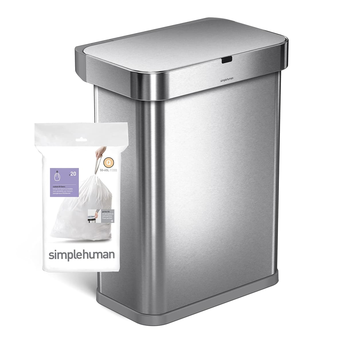 simplehuman CW0258 3 x paquete de 20 bolsas de basura a medida (60 bolsas), código H, plástico blanco — view 59