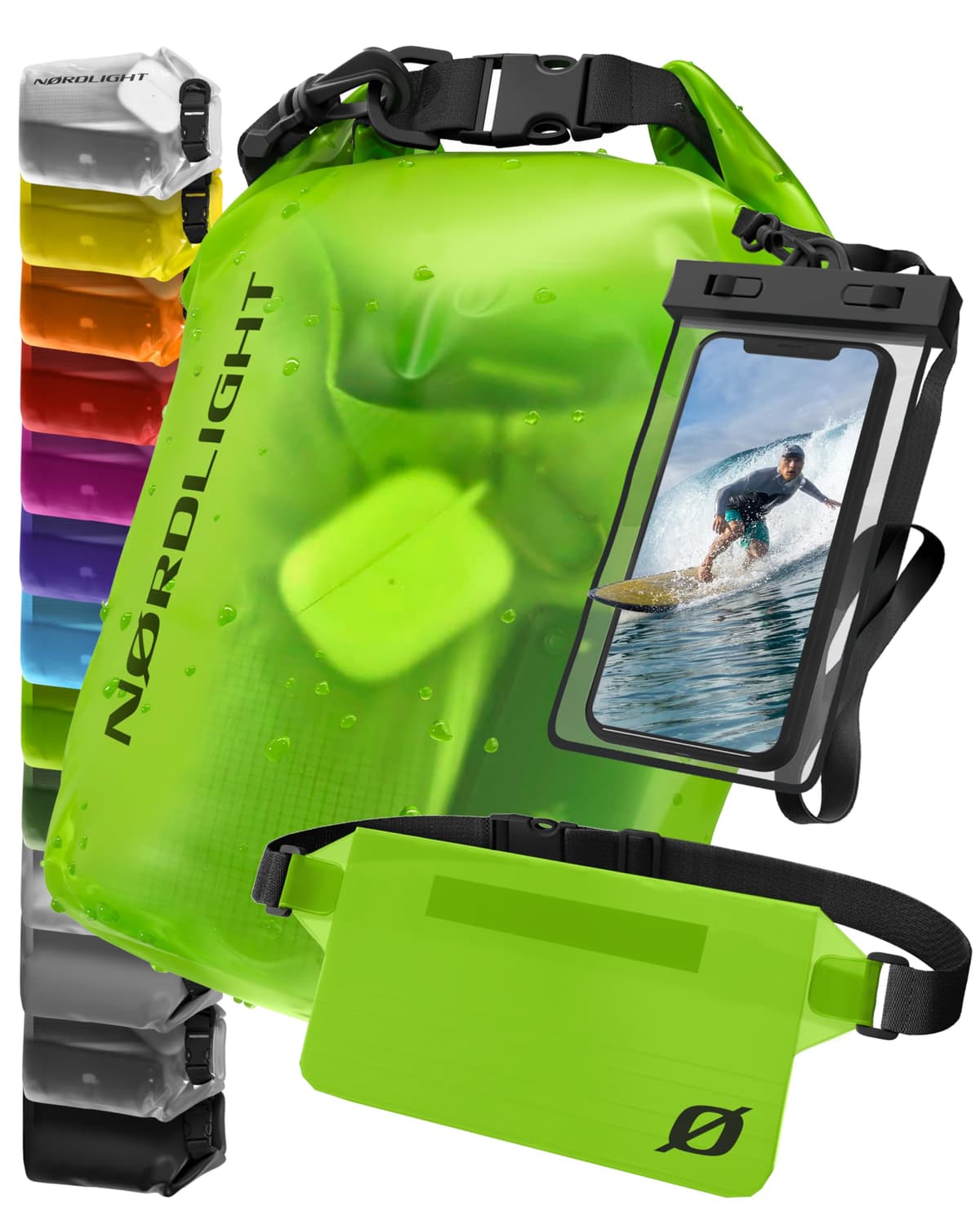 Nordlight Mochila Impermeable Roll Top 25L - Hybrid 25" | Bolsa Seca Con Compartimento Para Portátil De 15 Pulgadas, Bolsillos Exteriores E Interiores, Sistema De Transporte Acolchado — view 25