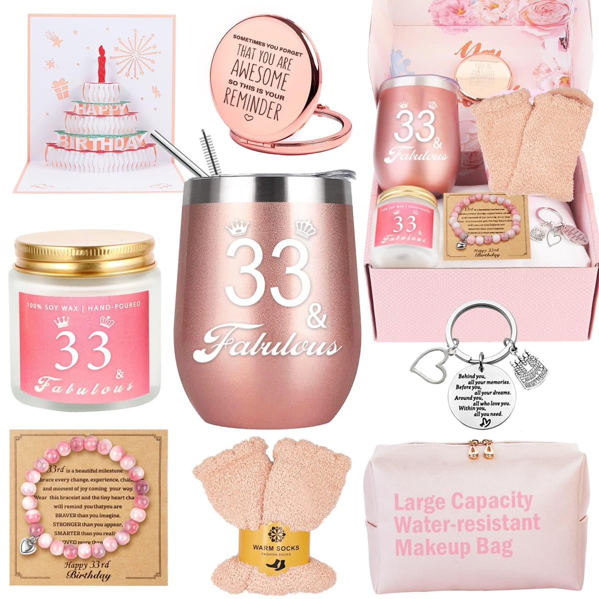 Awfrky Birthday Gifts for Women, Birthday Gift Box Set for Woman Best Friends Female Sister Mom Daughter Wife Her Girlfriend Coworker Bestie, Unique Gifts for Women — view 10