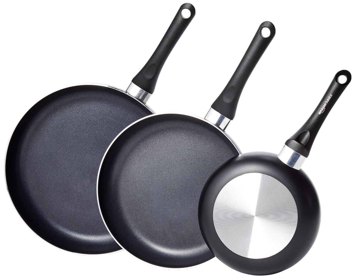 Amazon Basics Juego de utensilios de cocina antiadherentes, 15 piezas, Negro — view 12