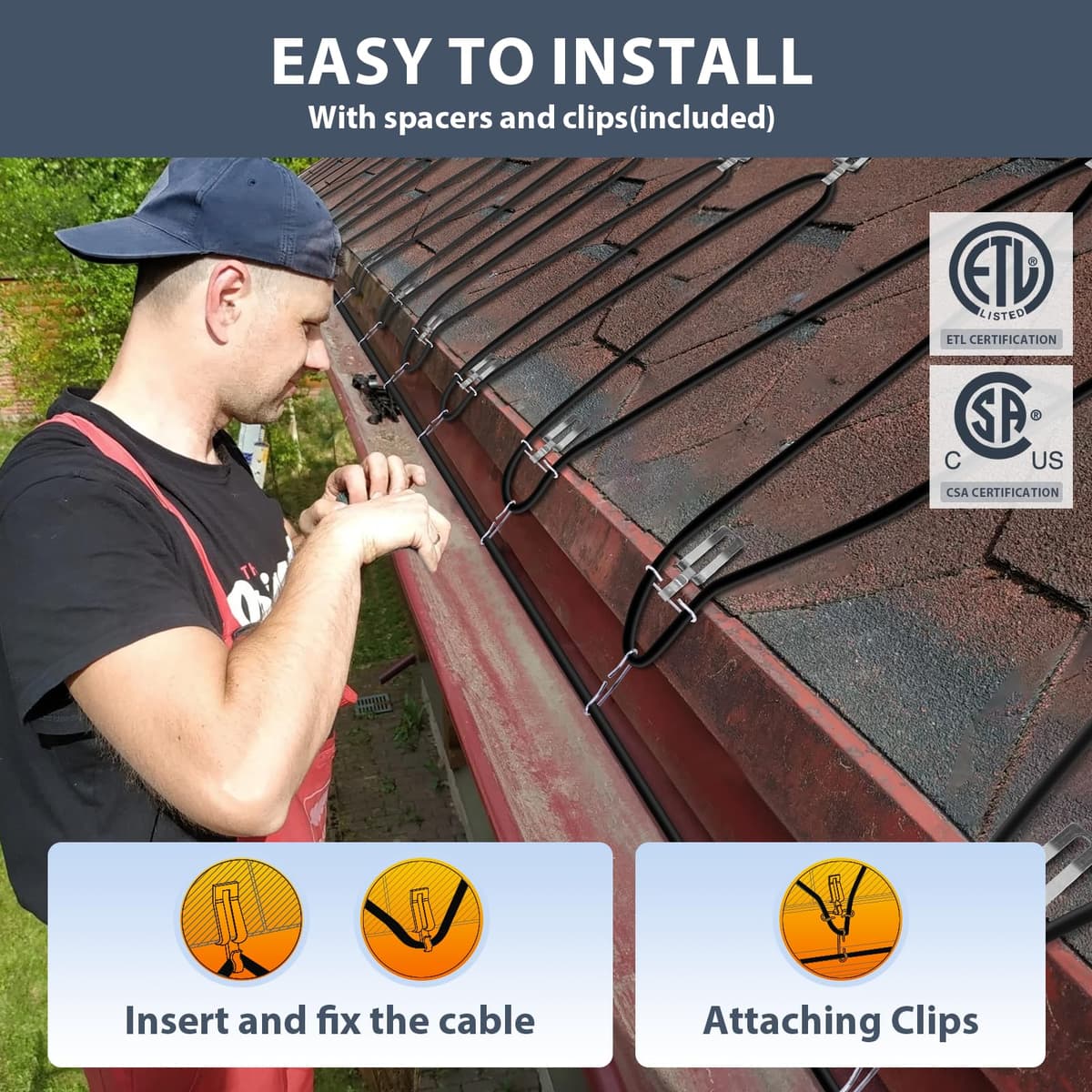 HEAITIT HIRD 30 feet Roof & Gutter De-Icing Cable — view 4