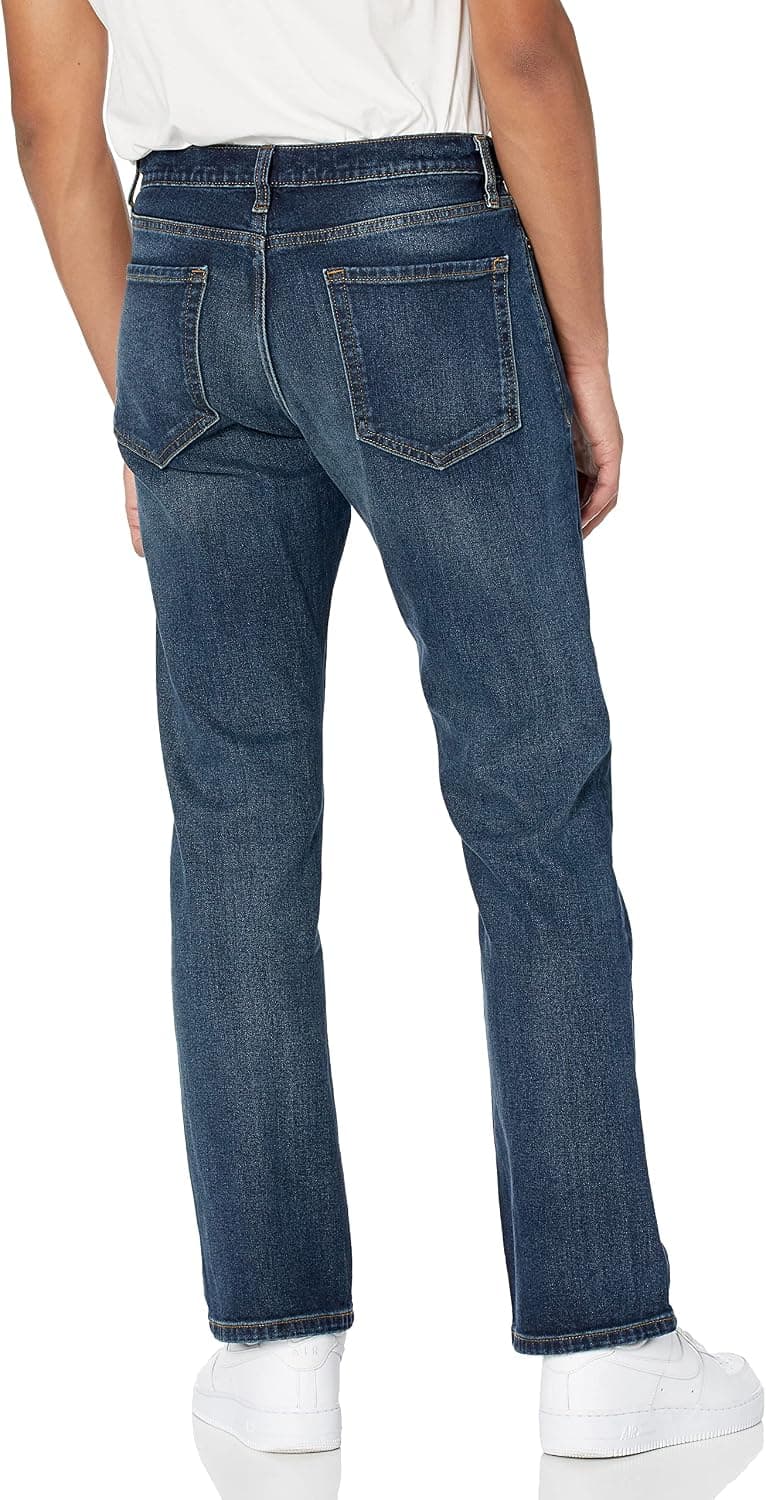 Amazon Essentials Men's Straight-Fit Bootcut Jeans - Discontinued Colours 33W / 30L Dark Wash