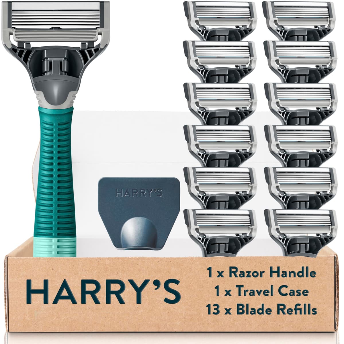 Harry's Original Value Pack, Includes Weighted Handle and 13 Razor Blade Refills