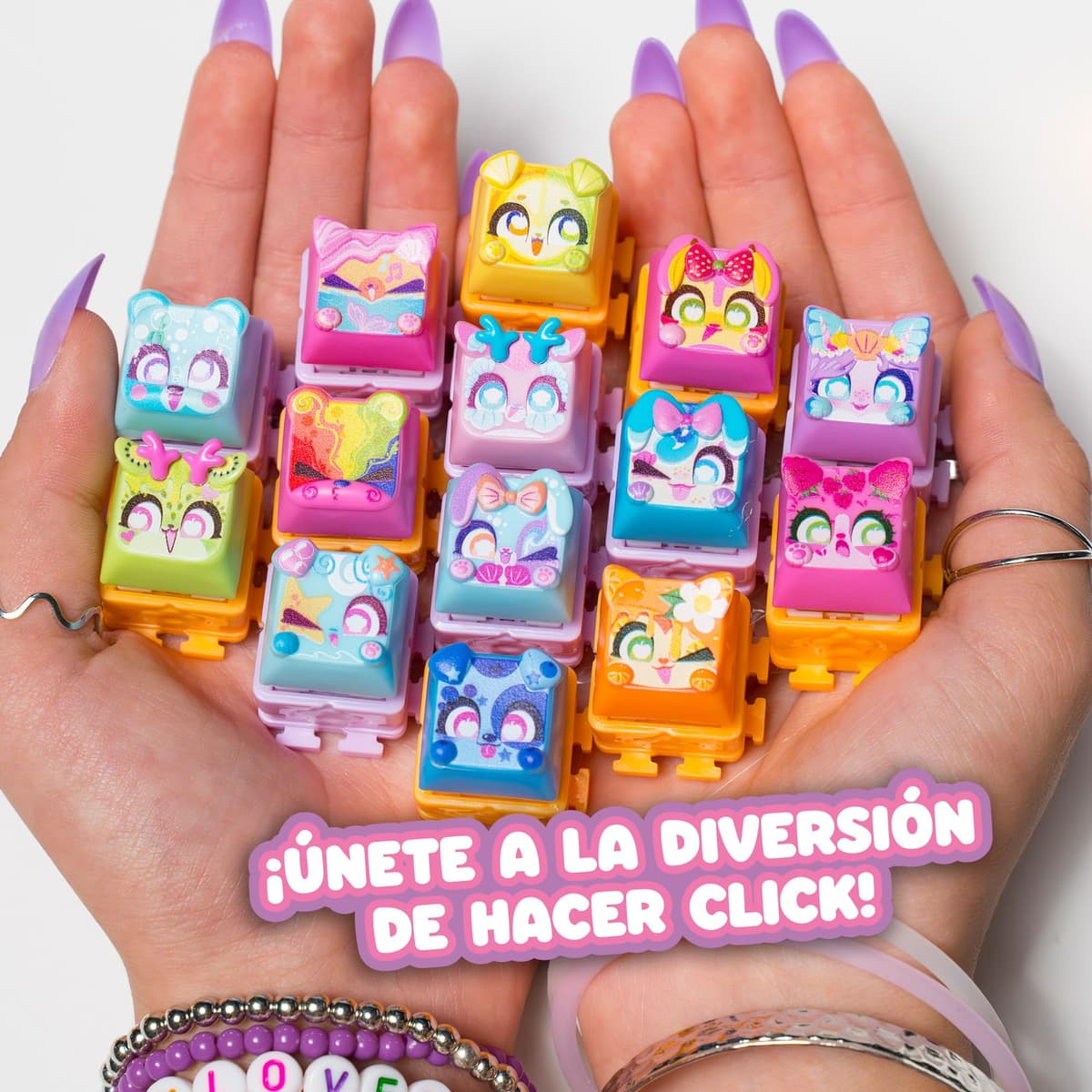 Bizak Clickeez Multi Pack 5 Serie 2, Pack 5 Teclas coleccionables con Llavero, más de 70 Modelos nuevos, Conecta e intercambia,a Partir de 6 años (64554110) — view 4