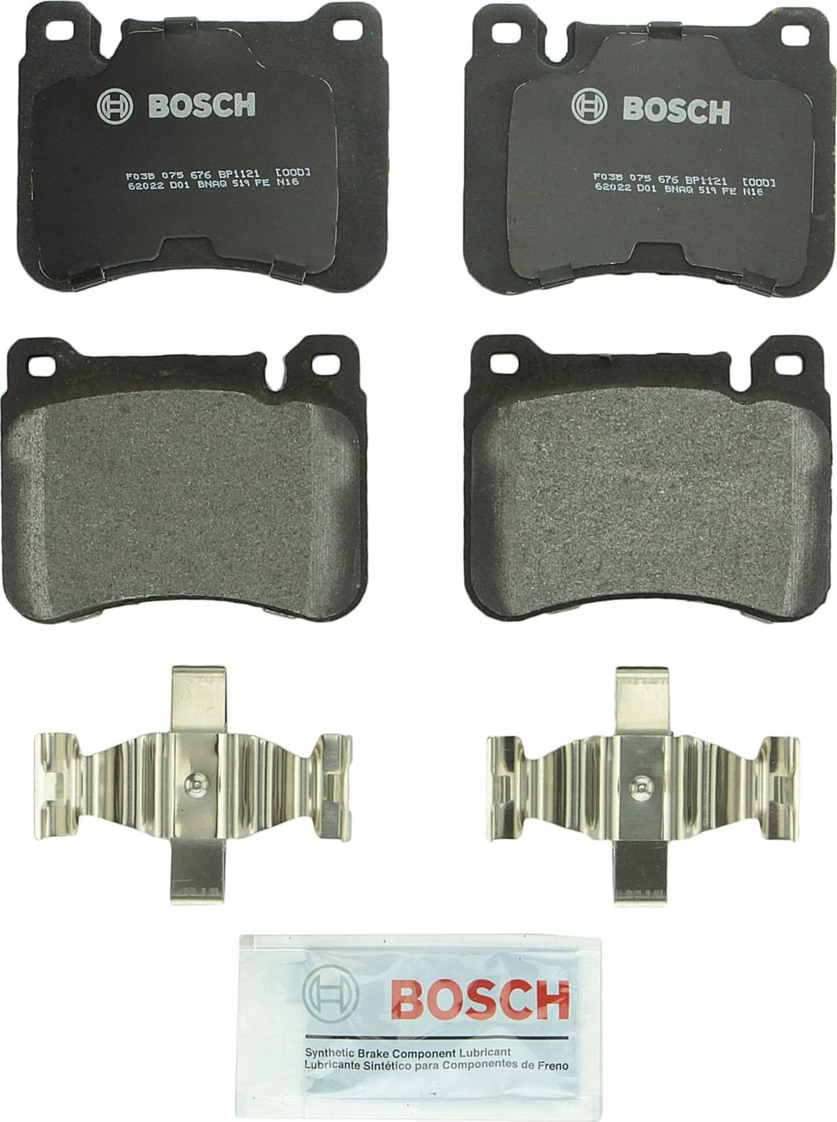 Bosch BC914 QuietCast Premium Ceramic Disc Brake Pad Set For: Acura ILX; Honda Accord, Civic, CR-V, Element, Fit, Front — view 111