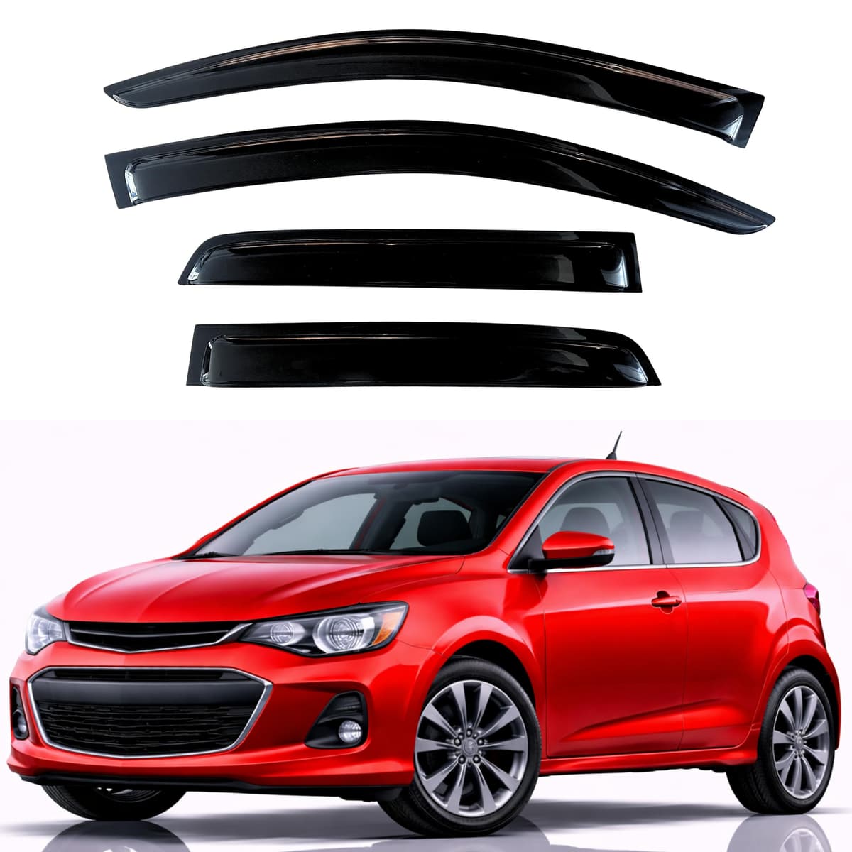 KPY Rain Guards Fit for 2006-2013 Lexus IS250 IS350, Out-Channel Window Visors Vent Wind Deflectors 4PC, Car Accessories for 06-13 Lexus is Series — view 166