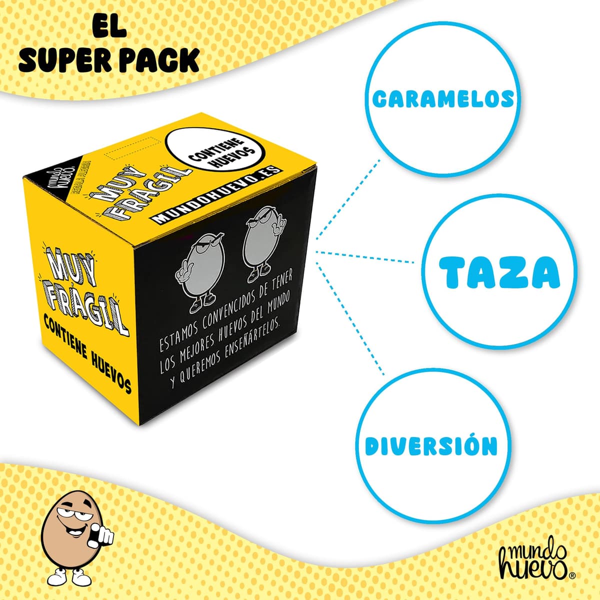 mundohuevo Taza Regalo Mamá | Taza de Cerámica + Caramelo de Mamá | Aunque a Veces ladres Eres el Mejor Padre | Detalle Original para Madres | Regalo Divertido — view 4