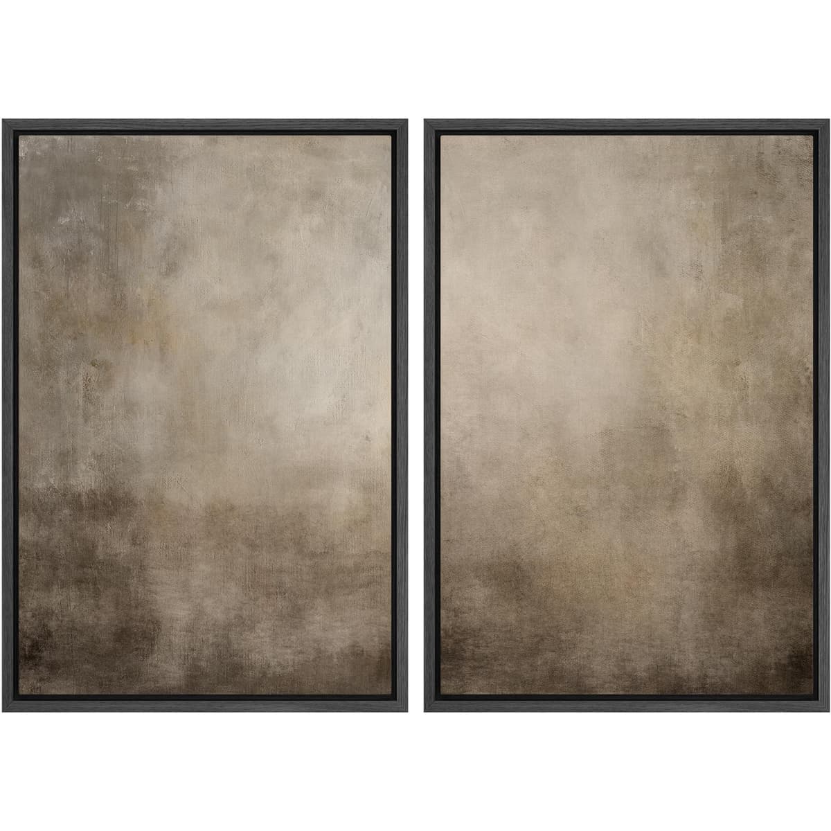 MUDECOR Framed Canvas Print Wall Art Monochromatic Gradient Abstract Minimalist Gray Illustrations Modern Art Decorative Bohemian Colorful Chic for Living Room, Bedroom, Office - 16"x24"x2 Black — view 23
