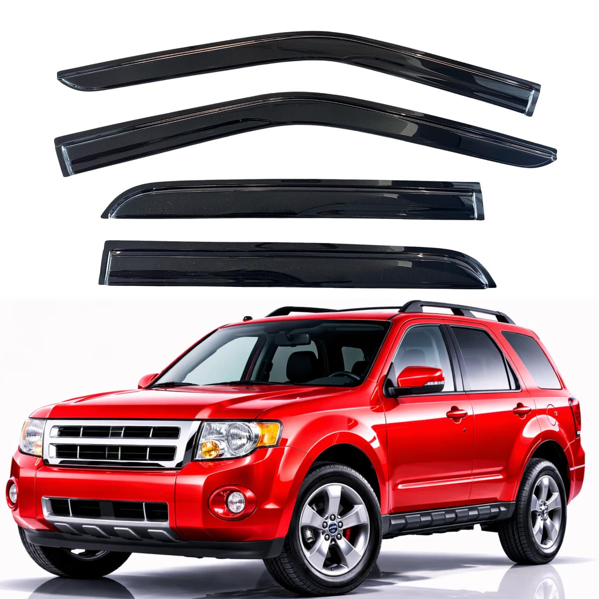 KPY Rain Guards Fit for 2006-2013 Lexus IS250 IS350, Out-Channel Window Visors Vent Wind Deflectors 4PC, Car Accessories for 06-13 Lexus is Series — view 334
