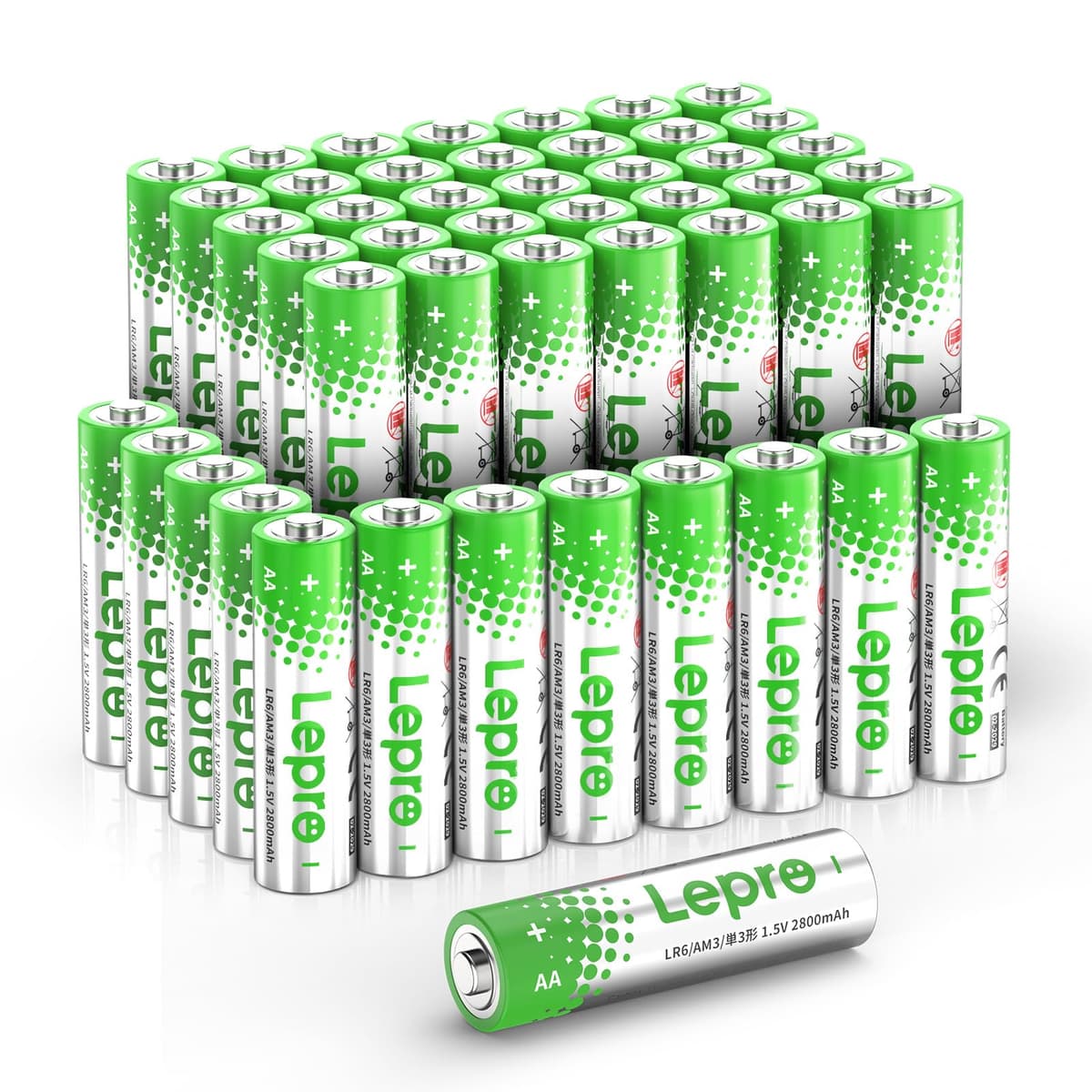 Lepro AAA Alkaline Batteries 24 Pack, 1200mAh Triple A Battery with Anti-Leakage Technology, High Capacity, Long Lasting Power, 1.5 Volt LR03 MN2400 AAA Battery Pack for Clocks Remotes Mouse Torch — view 11