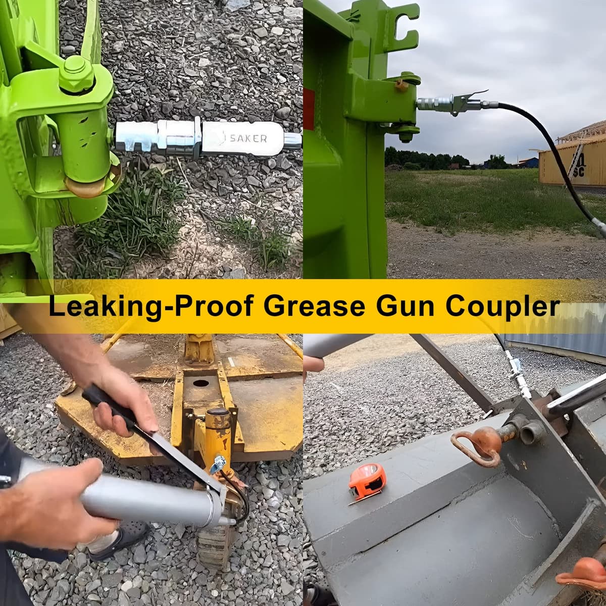 Saker Grease Gun Coupler-Upgrade to14000 PSI,Duty Quick Release Grease Couplers,Compatible with All Grease Guns 1/8" NPT Fittings(1 PC) — view 2