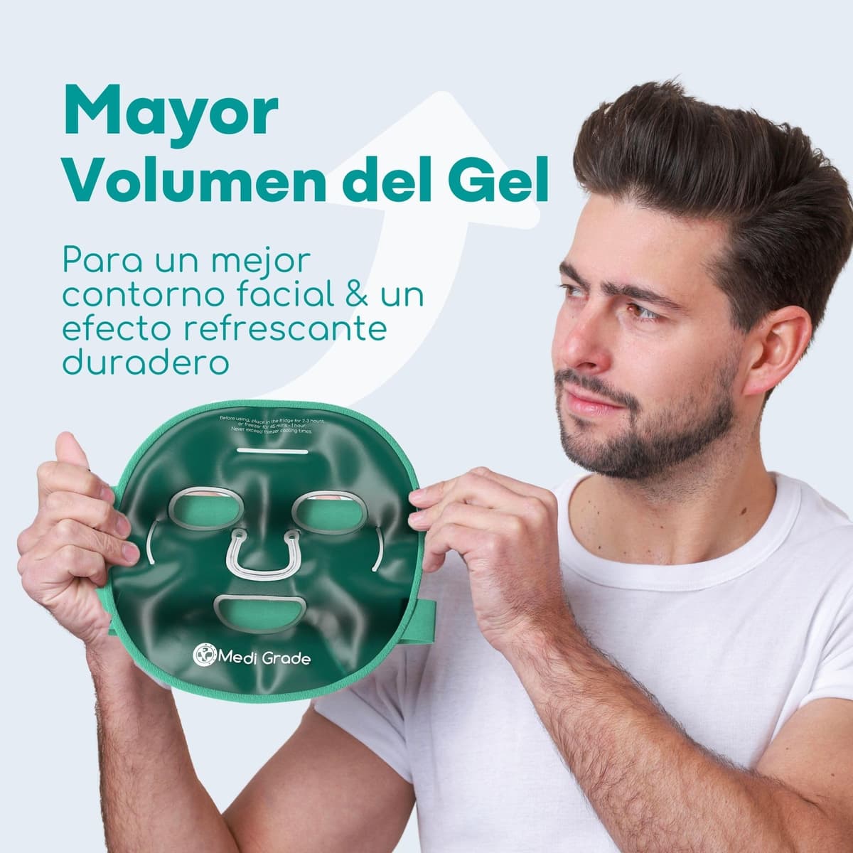 Antifaz de Gel Frío y Mascara para Ojos – Tecnología de Gel Facial de Medi Grade – Set para Cuidado Facial de Mujer y Hombre, Mascara de Frio para Cara Ojos y Anti Ojeras — view 8