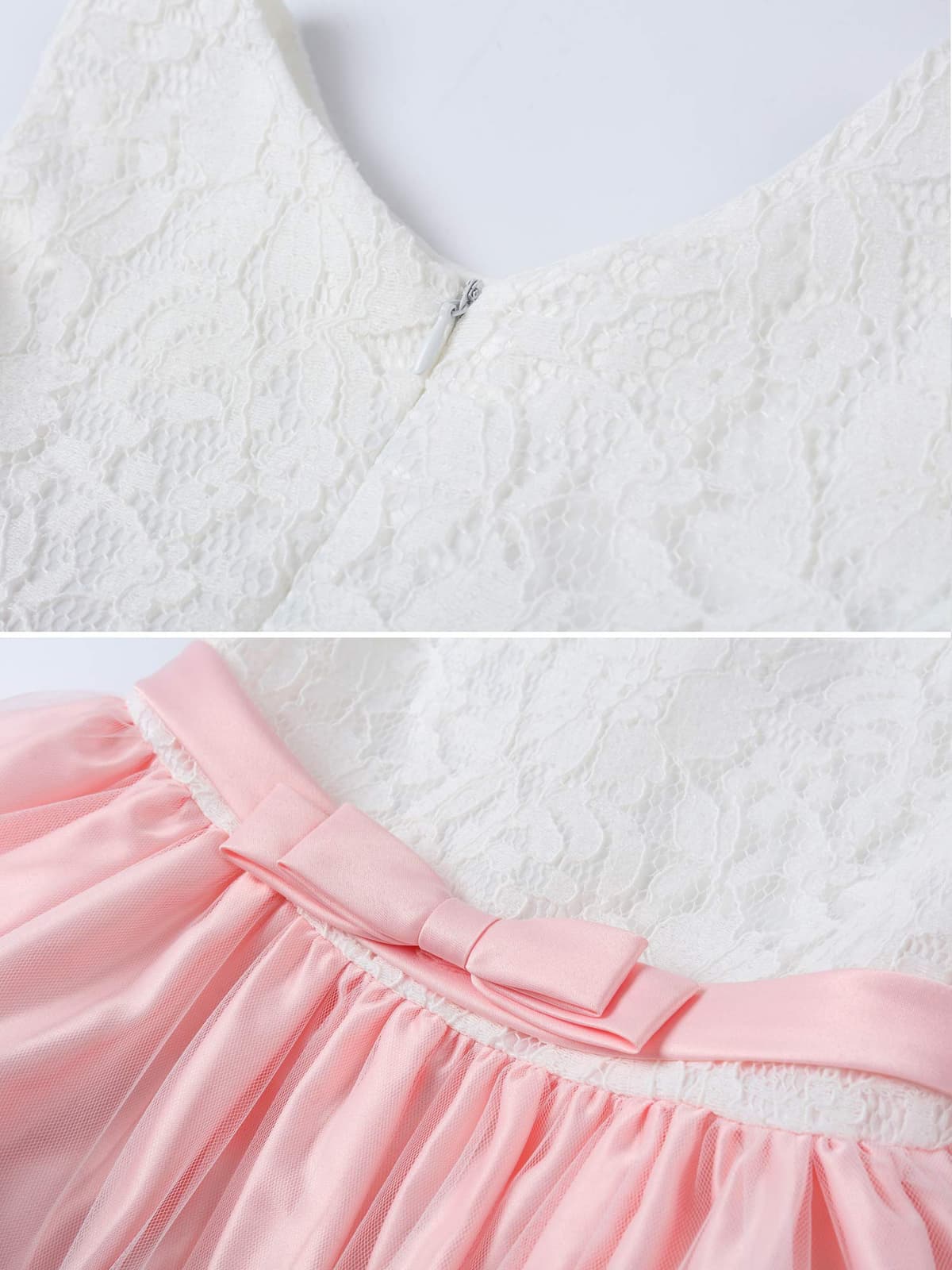 LZH Baby Girls Flower Wedding Dress Toddler Birthday Party Pageant Baptism Christening Tutu Gown Bowknot Dress — view 5