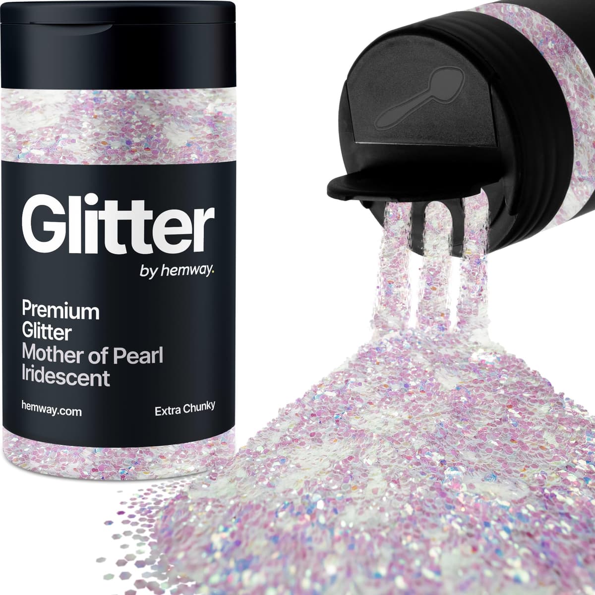Light Rose Gold Glitter Shaker, 130g Ultrafine Glitter, Crafts 1/128" Metallic Flake Light Rose Gold Sequins, Resin & Epoxy Crafts, Decorating, Halloween, Christmas Nail, Face, Hemway — view 135