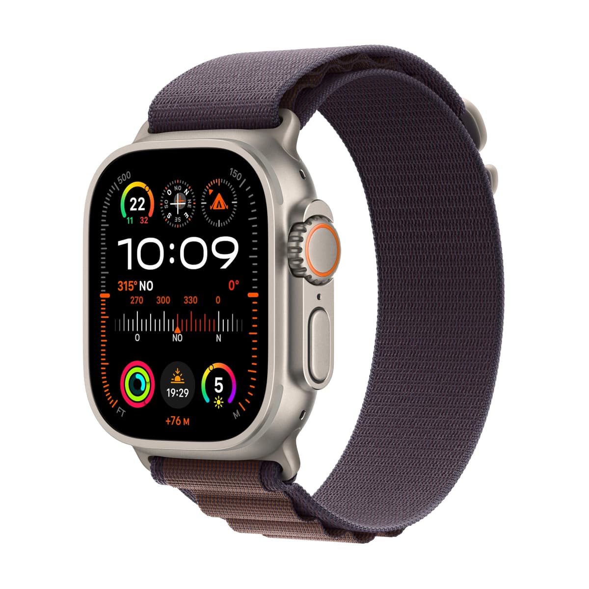 Apple Watch Ultra 2 GPS + Cellular Smartwatch, reloj deportivo con caja de titanio negro resistente de 49 mm y Correa Ocean Negro. Monitor de entreno, GPS de alta precisión y pantalla Retina brillante — view 9