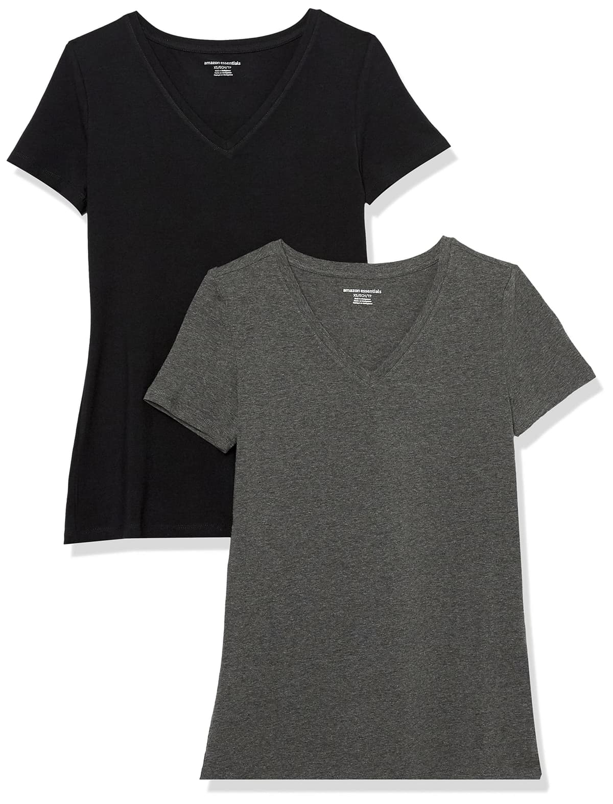 Amazon Essentials Camiseta de Manga Corta y Corte Estándar (Opciones de Cuello Redondo y Cuello en V) Mujer, Paquetes Múltiples — view 12