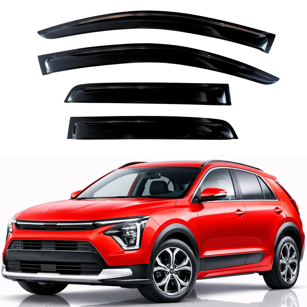 KPY Rain Guards Fit for 2006-2013 Lexus IS250 IS350, Out-Channel Window Visors Vent Wind Deflectors 4PC, Car Accessories for 06-13 Lexus is Series — view 304