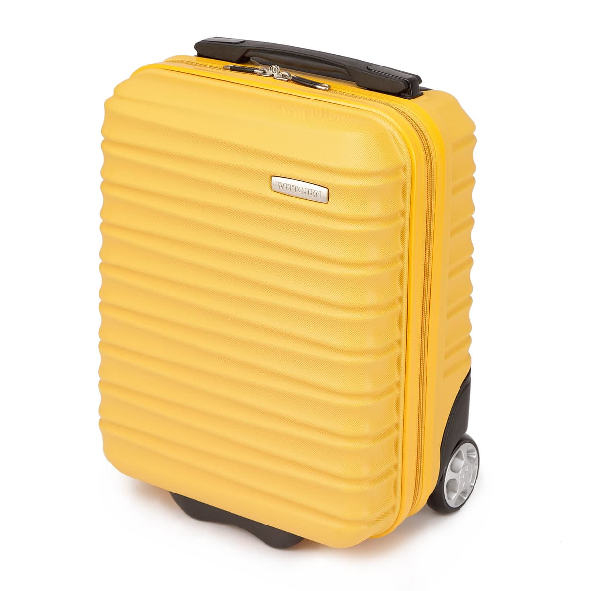 WITTCHEN Maleta Grande Trolley ABS rígido para facturación con 4 Ruedas giratorias Cerradura de combinación asa telescópica Groove Line Negro Ryanair/Vueling/Iberia/easyJet/Iberia Express — view 73