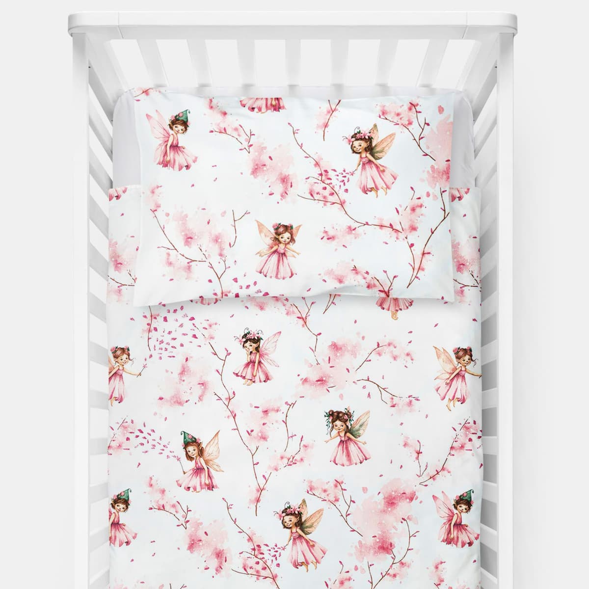 Baby Comfort 4 Piece Duvet Pillow Duvet Cover Pillowcase 80x70 cm Bedding Set 12M+ (Ladders Pink) — view 58