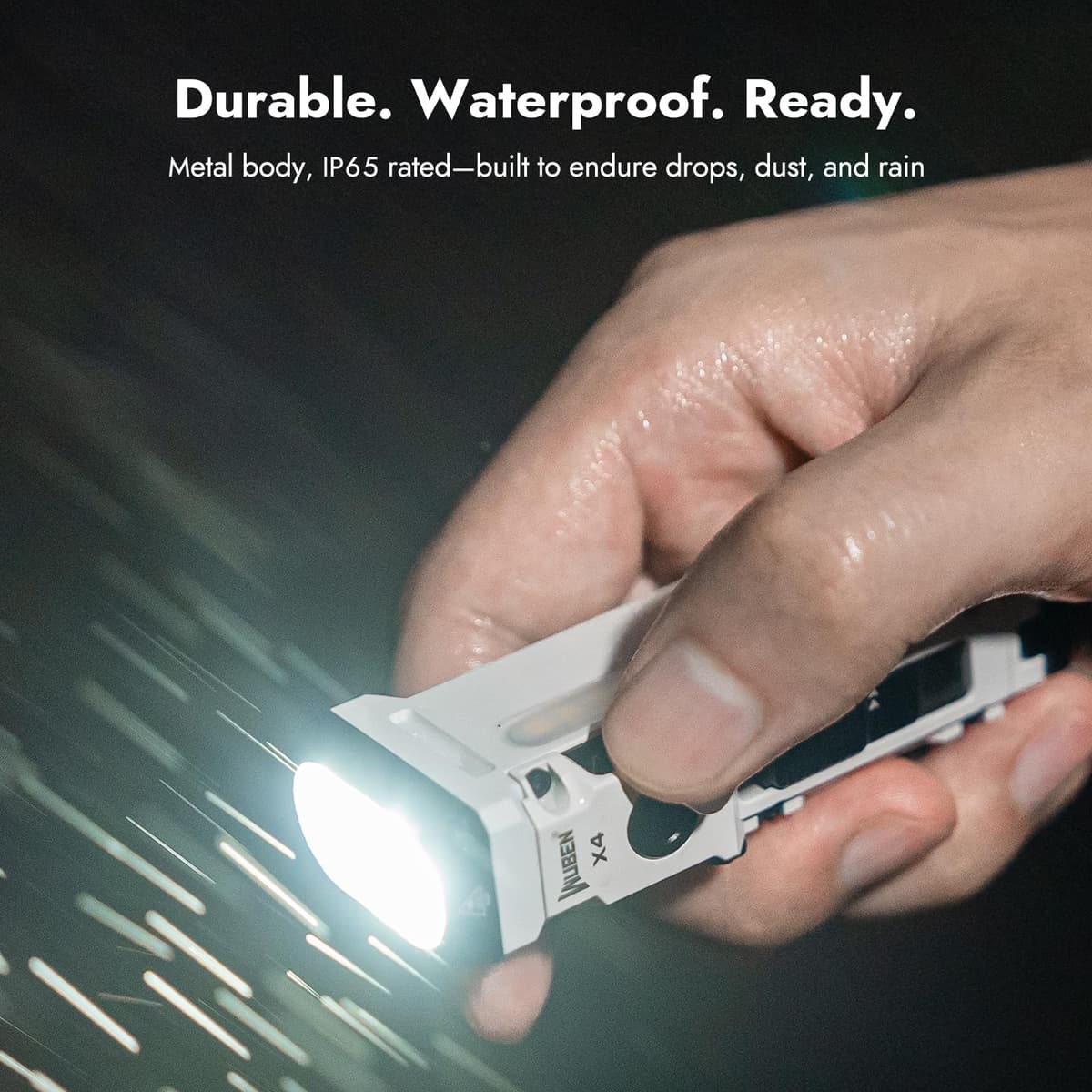 WUBEN X4 EDC Rechargeable Flashlight with RGB Light, LED Flashlight 1500 High Lumens with Tactical Switch and Magnetic, IP65 Portable Pocket USB C, Mini Flash Light for Travel, Camping, Work — view 4
