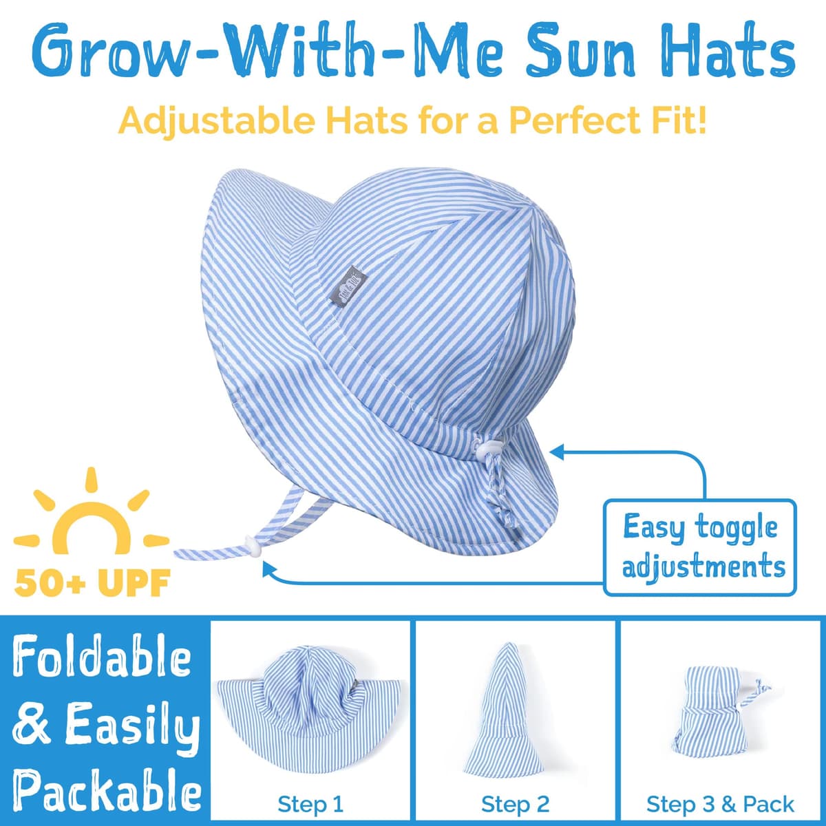 JAN & JUL Boys' Cotton Sun-Hat with 50+ UPF UV Protection for Kids — view 3
