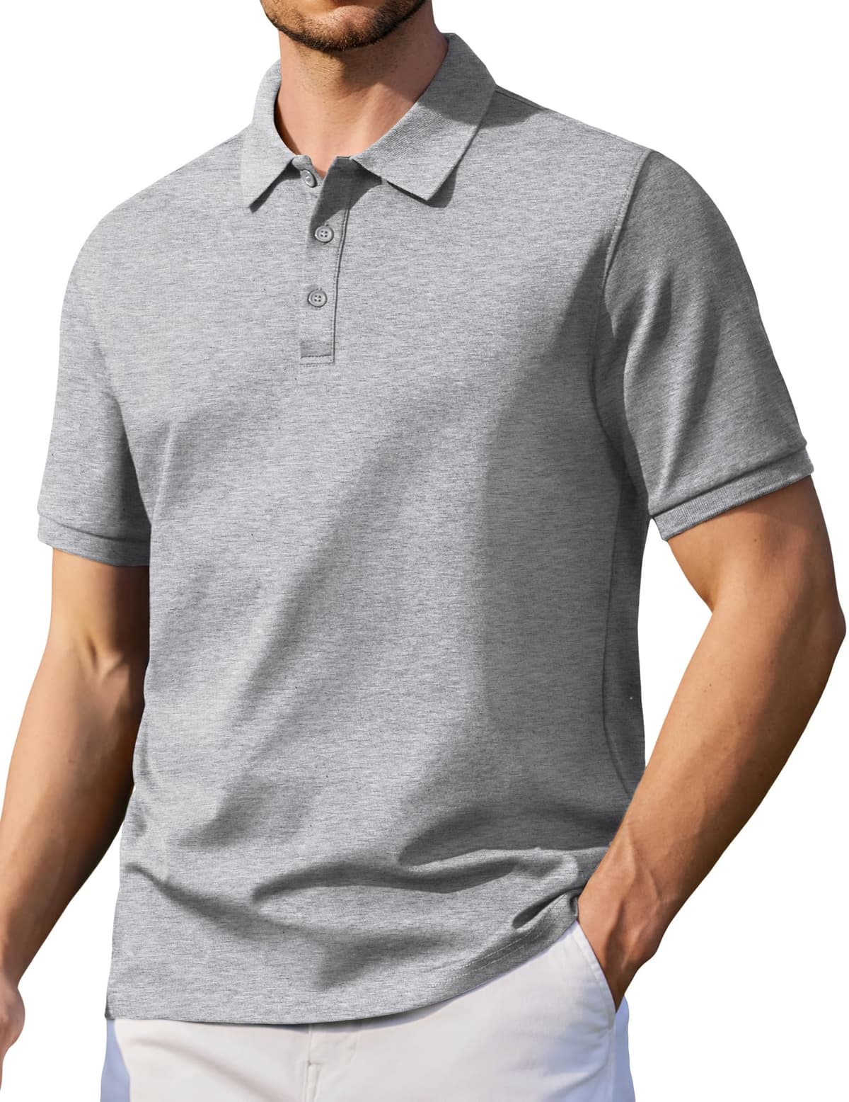 COOFANDY Polo Hombre Manga Corta de Algodón Básico Polo de Golf Casual Verano — view 9