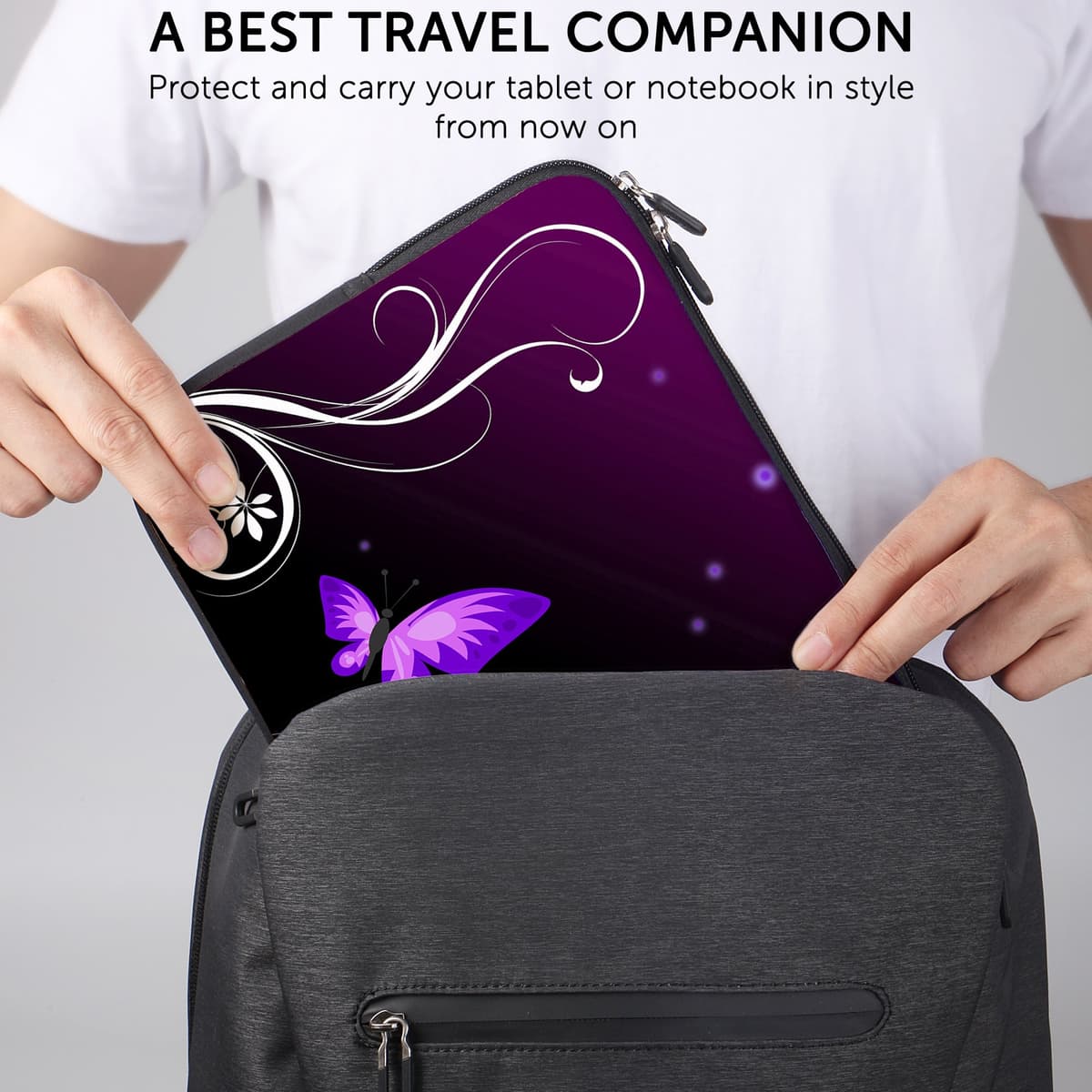Sidorenko 11,6 Pulgada Funda Laptop para MacBook/Chromebook | Funda para computadora de Neopreno | Funda con Cremallera Duradera Protección de 3 Capas, Resistentes al Agua — view 5