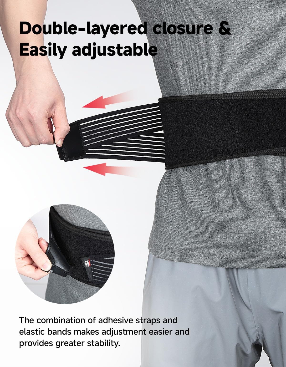 KEMIMOTO Cinturón Lumbar para Moto, con Carcasa Rígida de EVA en la Zona Lumbar, Transpirable y Cómodo, Protección y Soporte para Hombres y Mujeres, Uso Versátil — view 4