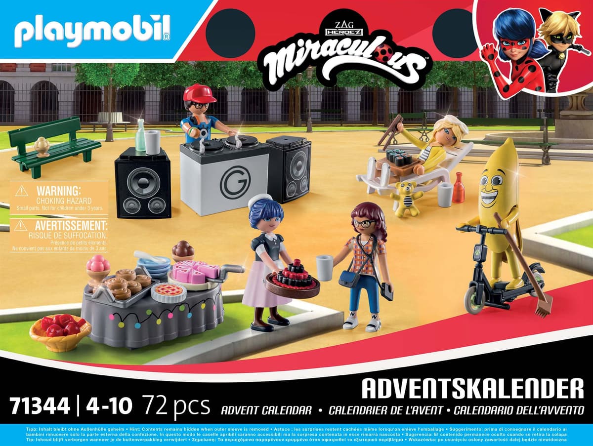 PLAYMOBIL Miraculous 71344 Calendario de Adviento: Miraculous pícnic en París, 24 sorpresas, Incluidas Cinco Figuras, Calendario de Adviento 2024, Juguetes para niños y niñas a Partir de 4 años — view 4