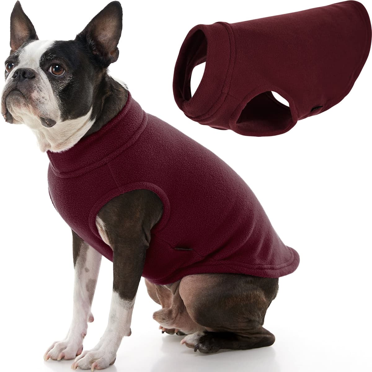 Gooby Stretch Fleece Pull Over Cold Weather Dog Vest, 2X-Large, Black — view 36