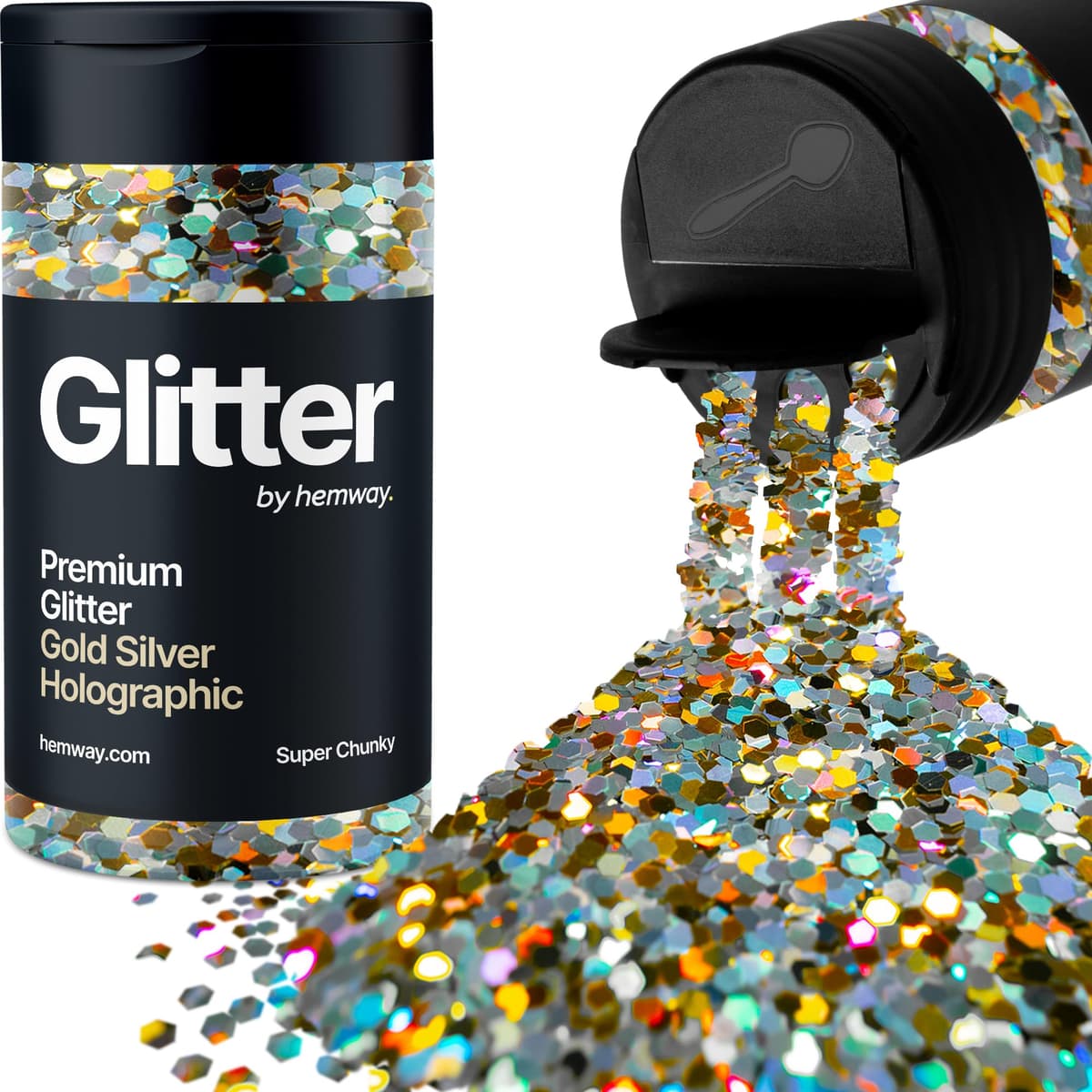Light Rose Gold Glitter Shaker, 130g Ultrafine Glitter, Crafts 1/128" Metallic Flake Light Rose Gold Sequins, Resin & Epoxy Crafts, Decorating, Halloween, Christmas Nail, Face, Hemway — view 243