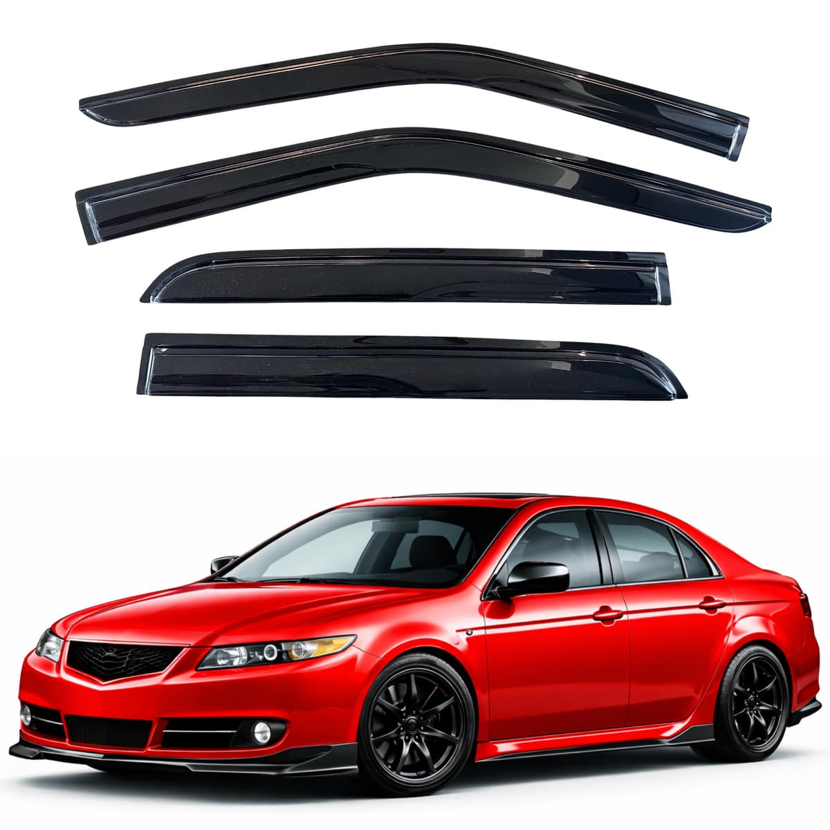 KPY Rain Guards Fit for 2006-2013 Lexus IS250 IS350, Out-Channel Window Visors Vent Wind Deflectors 4PC, Car Accessories for 06-13 Lexus is Series — view 251