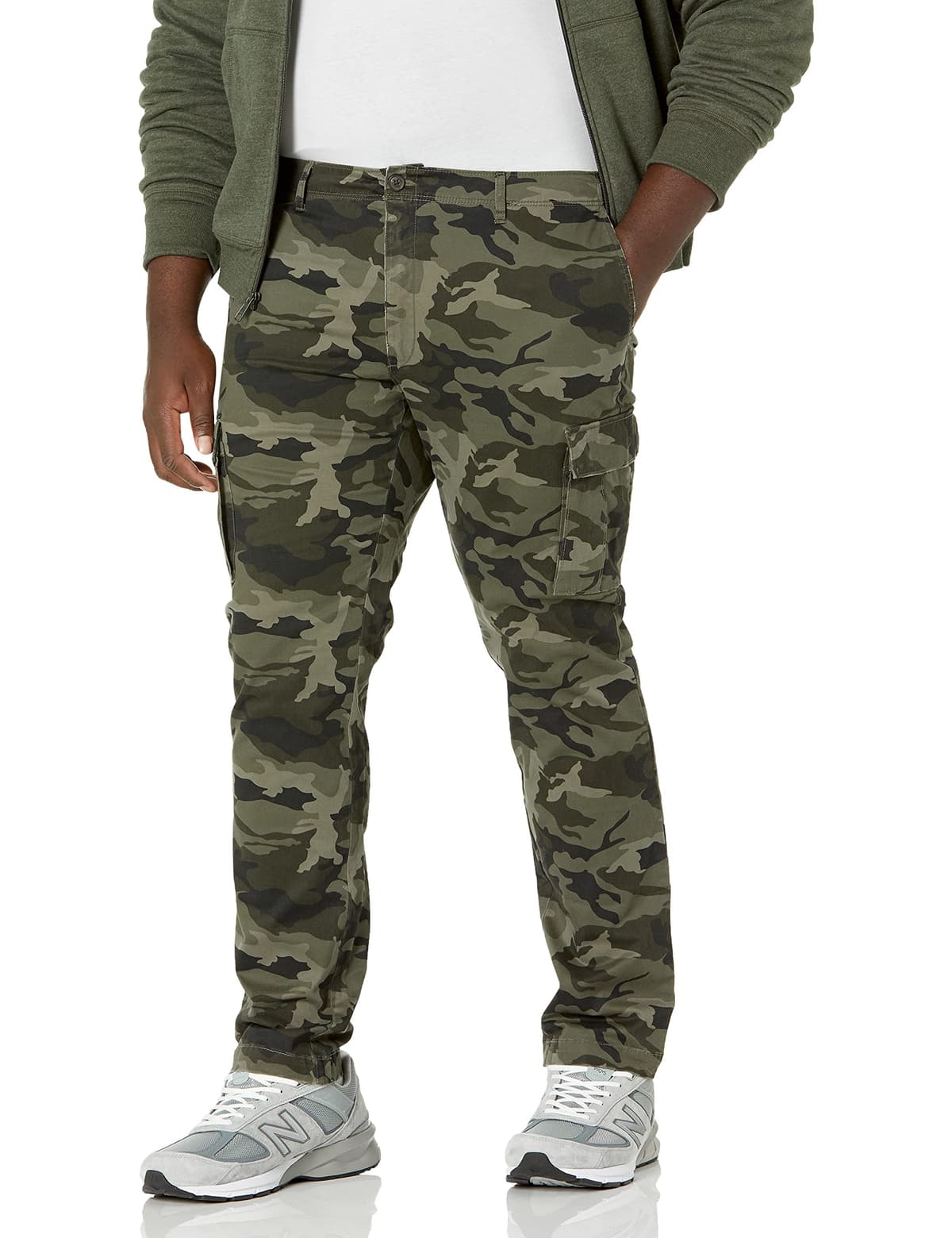 Amazon Essentials Men's Straight Fit Stretch Cargo Work Trousers (Available in Big & Tall)