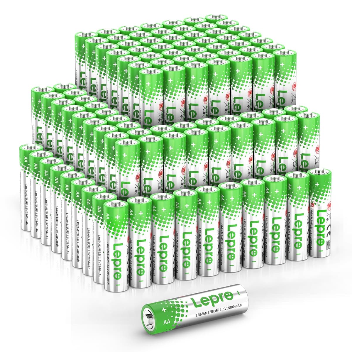 Lepro AAA Alkaline Batteries 24 Pack, 1200mAh Triple A Battery with Anti-Leakage Technology, High Capacity, Long Lasting Power, 1.5 Volt LR03 MN2400 AAA Battery Pack for Clocks Remotes Mouse Torch — view 8